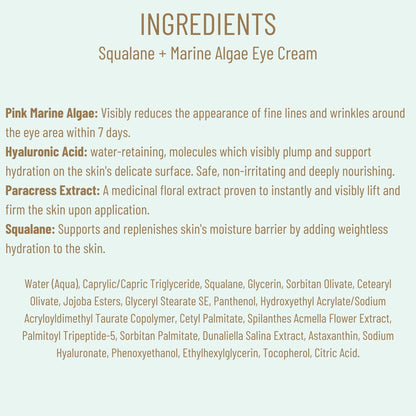 BIOSSANCE Squalane + Marine Algae Eye Cream (0.5 oz)