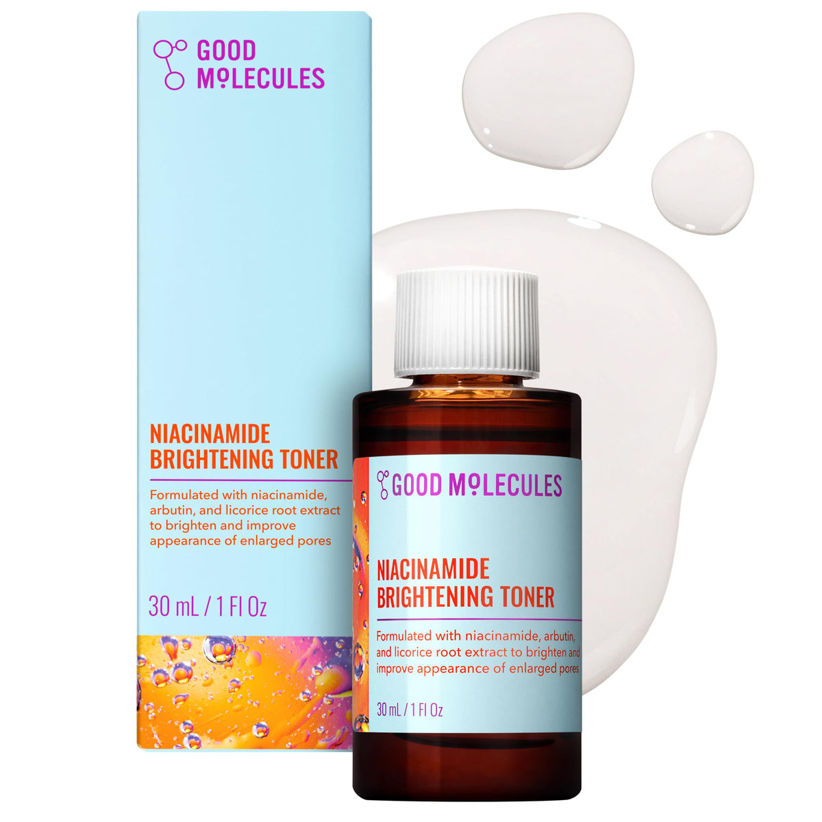 Good Molecules Niacinamide Brightening Toner - Toner for Face with Niacinamide and Arbutin for Skin Tone Balancing- Pore Minimizer, Skin Care for Face