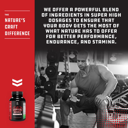 Extra Strength Testosterone Booster for Men - Herbal Formula for Muscle, Stamina & Strength - Tongkat Ali, Maca, Horny Goat Weed, Saw Palmetto