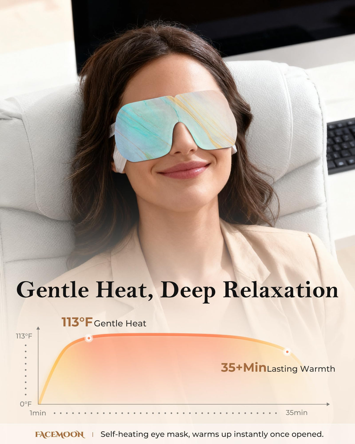 Disposable Warm Steam Eye Masks (10 Packs) - Heated Sleep Mask for Dry Eyes, Puffiness & Instant Relaxation