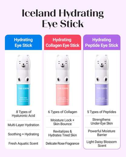 theSAEM Iceland Hydrating Peptide Eye Stick - Double Cooling Pack (2 x 0.38 oz)