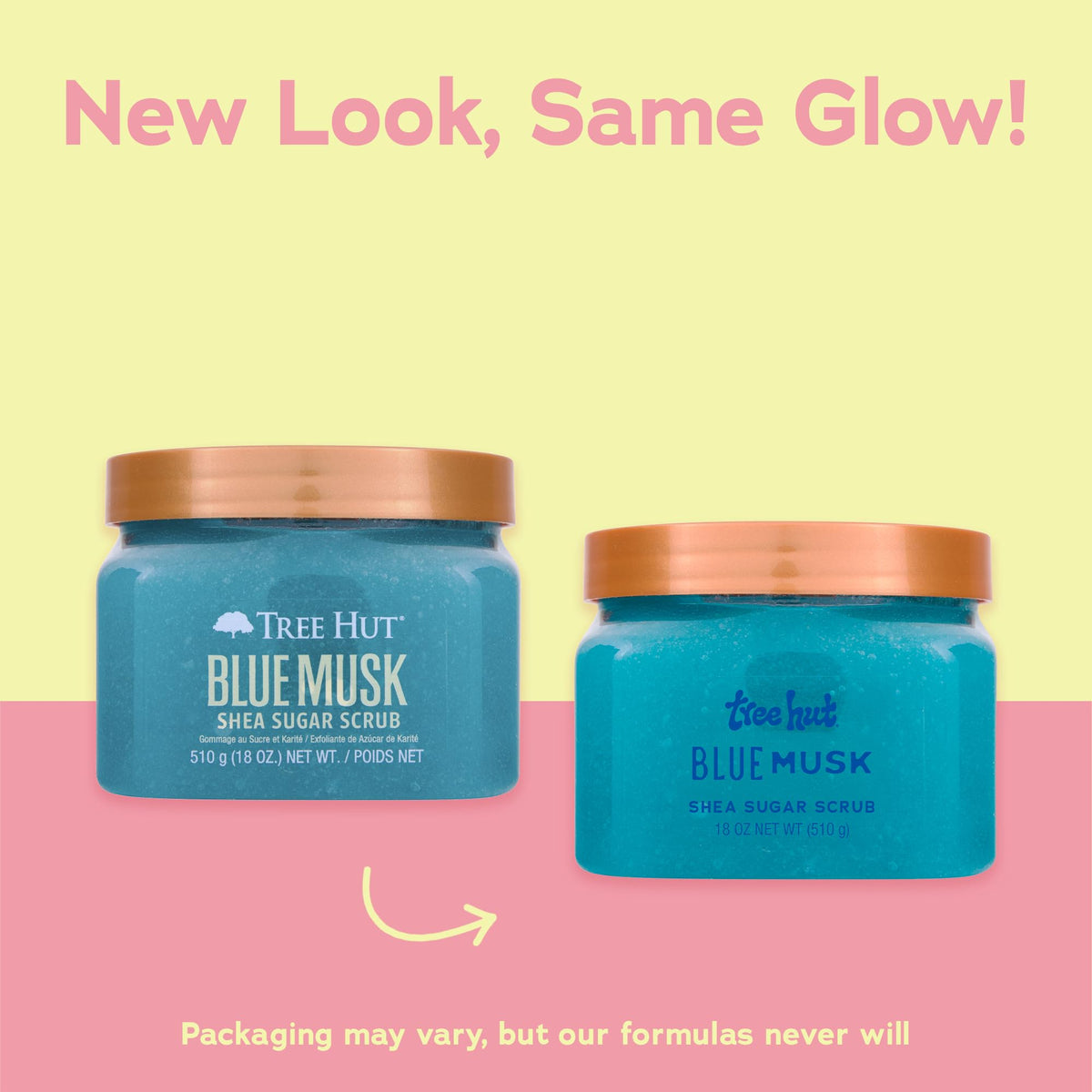Tree Hut Blue Musk Shea Sugar Body Scrub 18 oz, Exfoliating & Hydrating