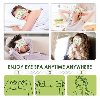 ZHENYEMEI Self-Heating Steam Eye Mask - 6A Silk Cotton Warm Compress for Dry Eye Relief - No Microwave Needed (36 Pack)