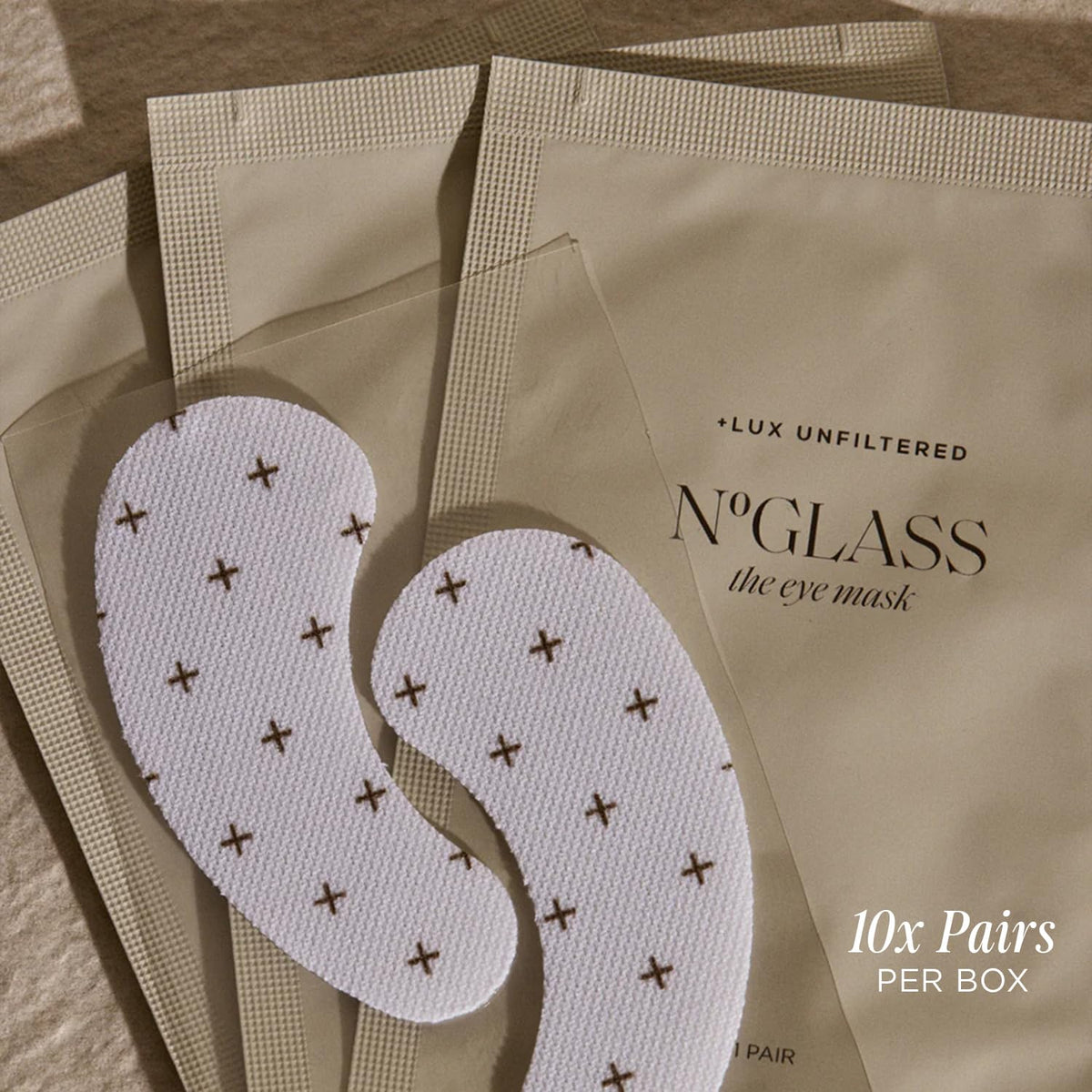 '+ Lux Unfiltered Cooling Under Eye Patches - Anti-Slip Caffeine Infused Korean Eye Mask for Puffiness & Brightening (10 Count)