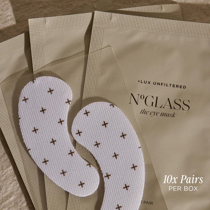 '+ Lux Unfiltered Cooling Under Eye Patches - Anti-Slip Caffeine Infused Korean Eye Mask for Puffiness & Brightening (10 Count)