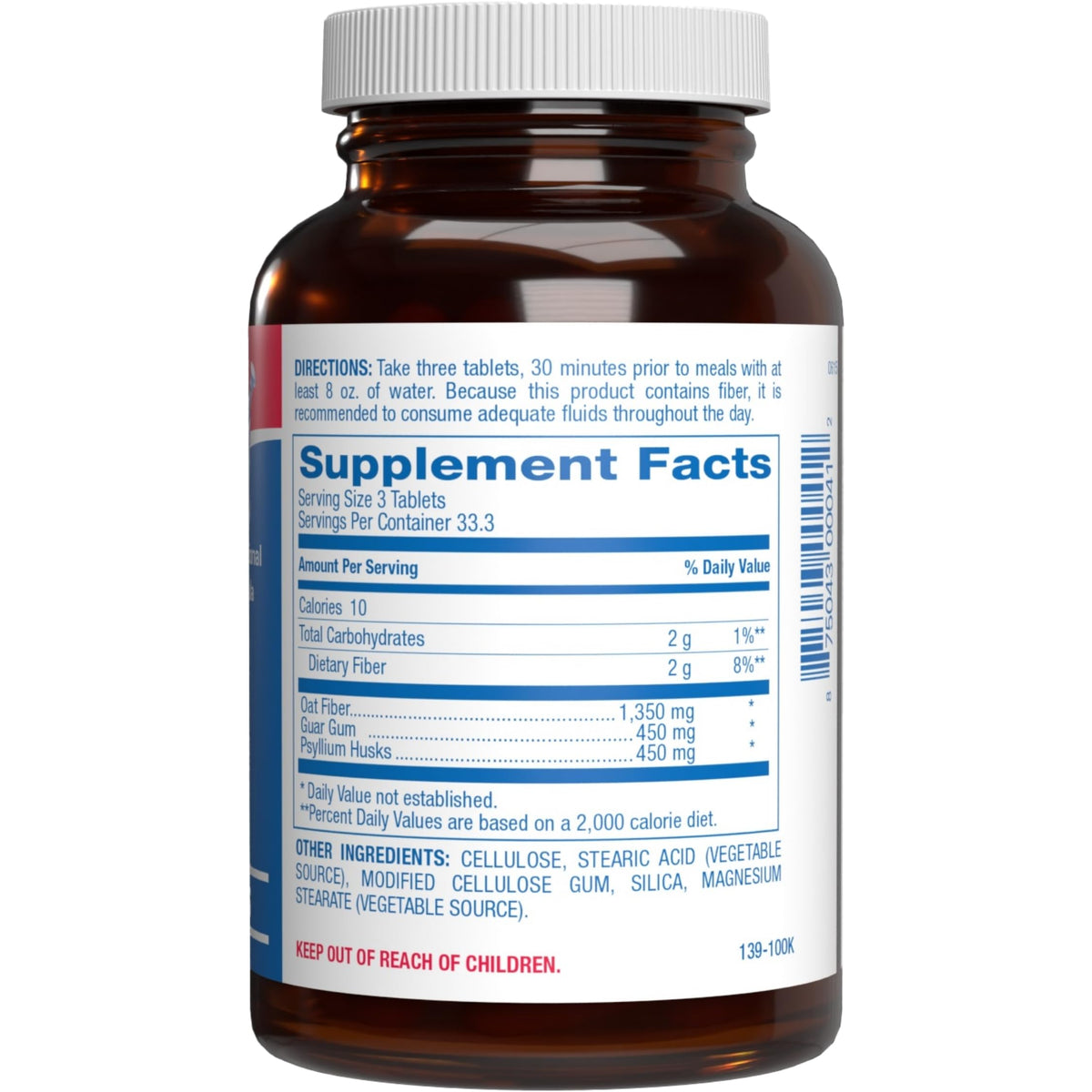 Soluble and Insoluble Fiber Supplement Pills - Clinical Formula Psyllium Husk Fiber Pills for Women & Men with Oat Fiber for Regularity Constipation & Colon Cleanse Support - Vegan & Gluten Free