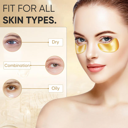 Bukamkom 24K Gold Eye Mask - 10 Pairs Intensive Starter Set
