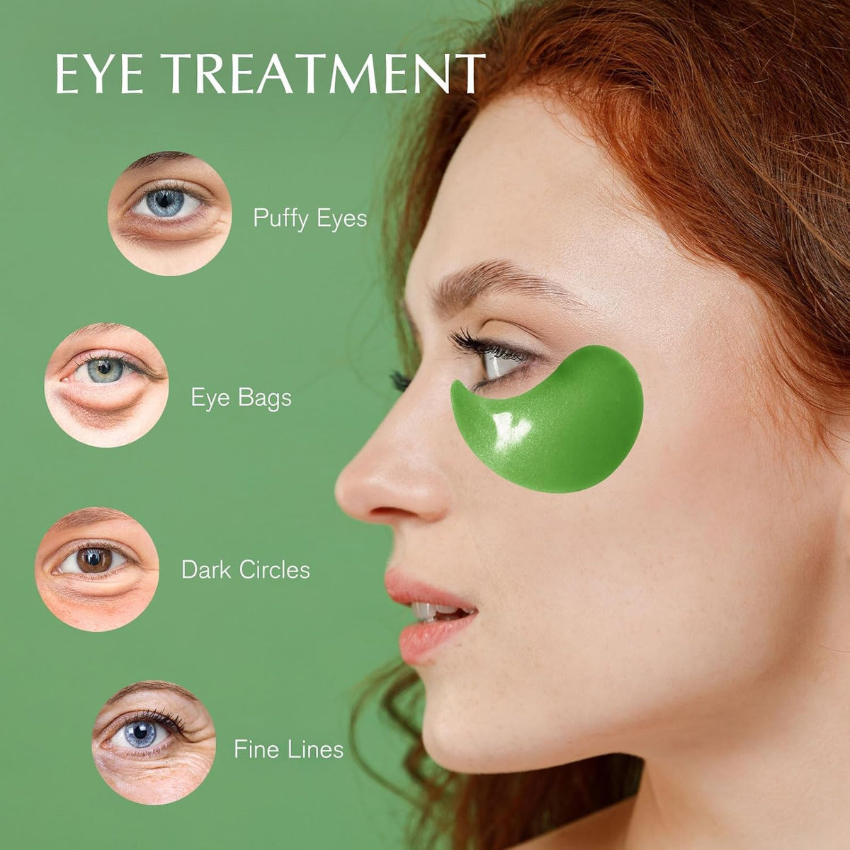 Under Eye Patches for Puffiness Kit - Green Tea & Caffeine (120 Pcs)