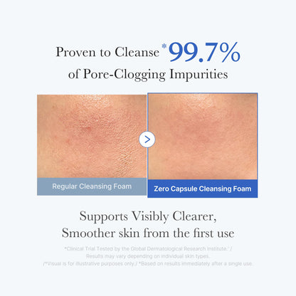 medicube Facial Cleanser Zero Pore Capsule Cleansing Foam - Daily Gentle Cleanser for Skin Texture, Blackhead & Pore Care - AHA, BHA & PHA for Deep Cleansing - Korean Skincare, 4.23 oz