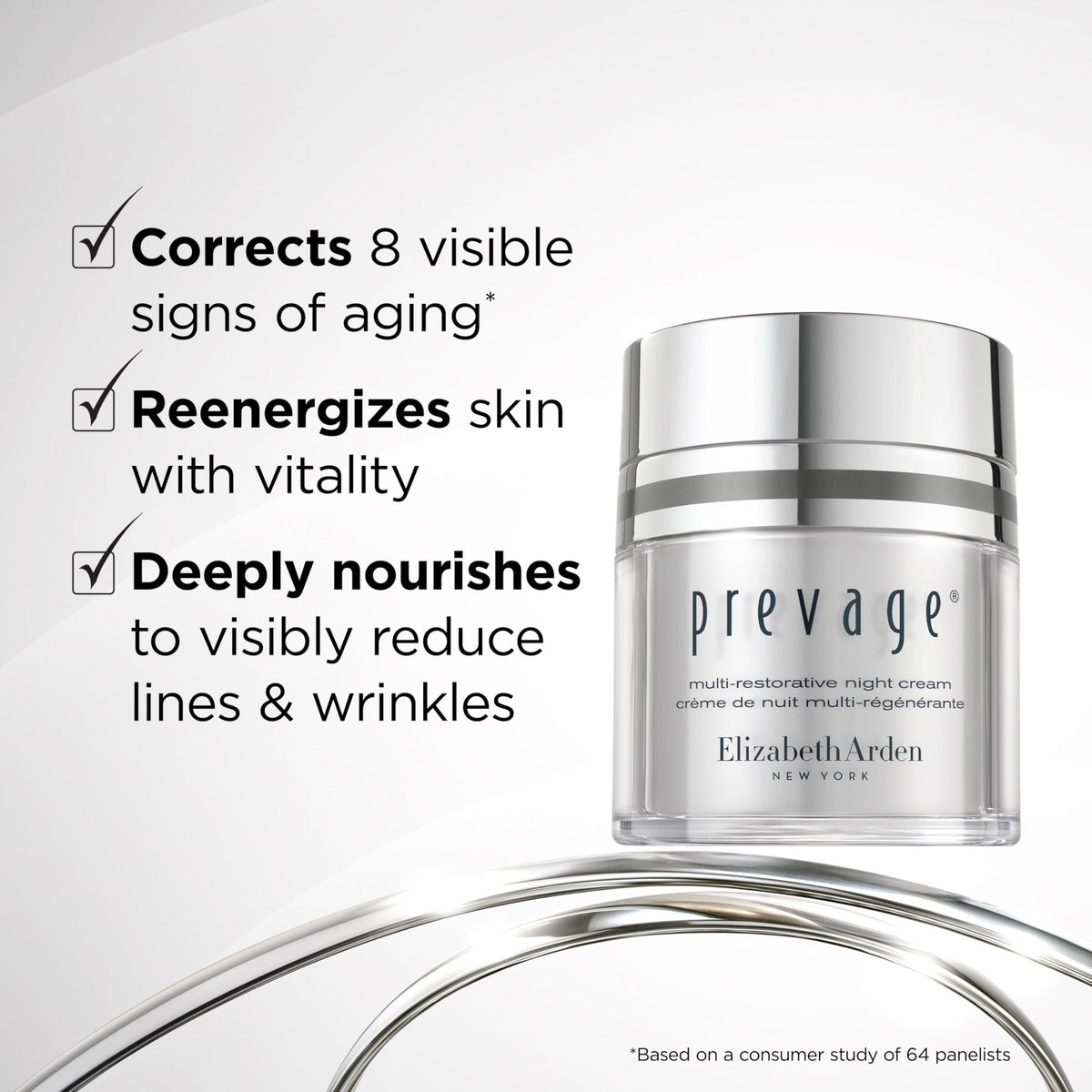 Elizabeth Arden PREVAGE Multi-Restorative Night Face Cream with Idebenone & Bio-Rhythm Recovery Complex, Moisturizer for Smoother, Firmer Skin, 1.7 oz
