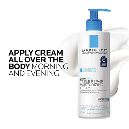 La Roche-Posay Lipikar AP+ Moisturizing Cream for Dry & Sensitive Skin, Shea Butter & Niacinamide