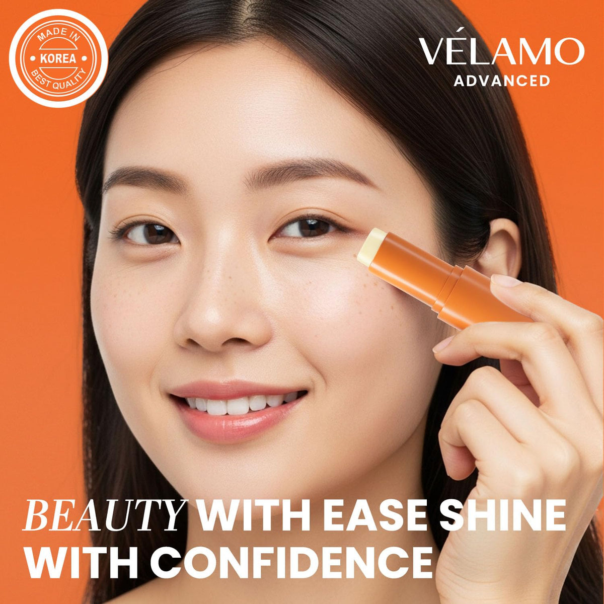 VELAMO ADVANCED Retinol Eye Stick Duo (2 Pcs) - Korean Upgraded Formula with Collagen, Niacinamide & Peptides (10g x 2)