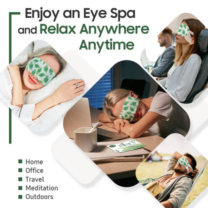 BeHoomi Self Heating Steam Eye Mask - Tea Tree Heated Eye Mask Warm Compress for Sleep, Spa & Relaxation (20 Pack)