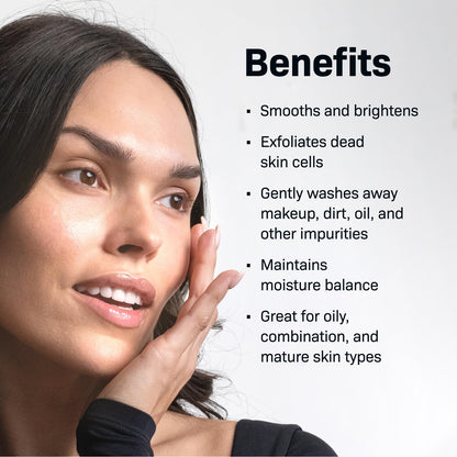 Revision Skincare Brightening Facial Wash, Daily Face Wash for Oily and Combination Skin with Vitamin C, Glycolic Acid, and Salicylic Acid to Brighten, Exfoliate, and Remove Impurities, 3.4 fl oz