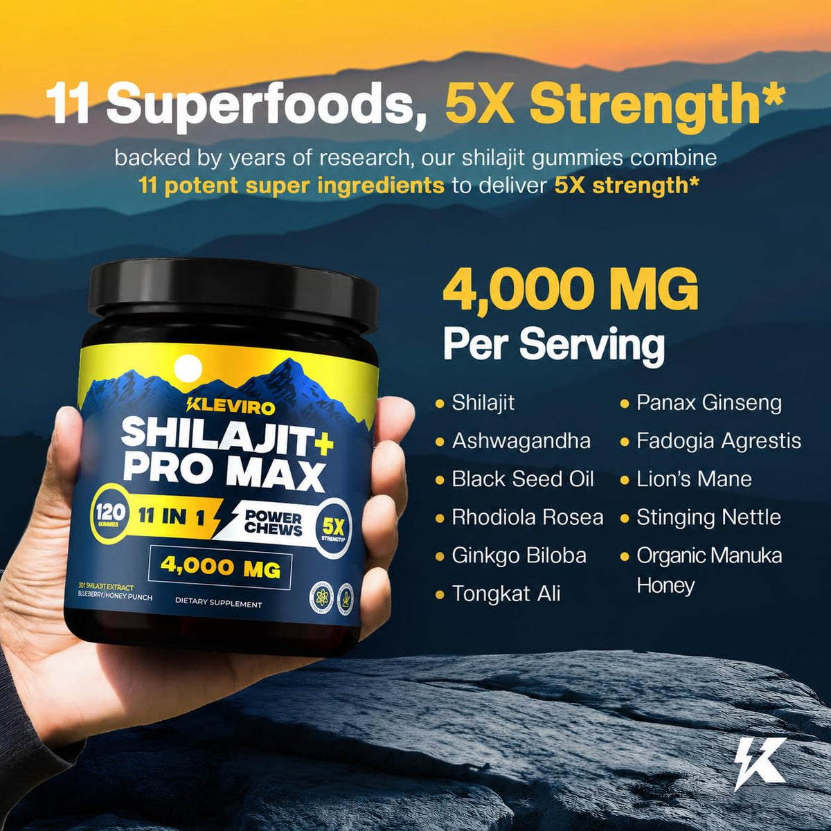 Shilajit Pro Max Gummies for Men - 11-in-1 Testosterone Support with Tongkat Ali, Fadogia & Ashwagandha - Himalayan Fulvic Acid Blend