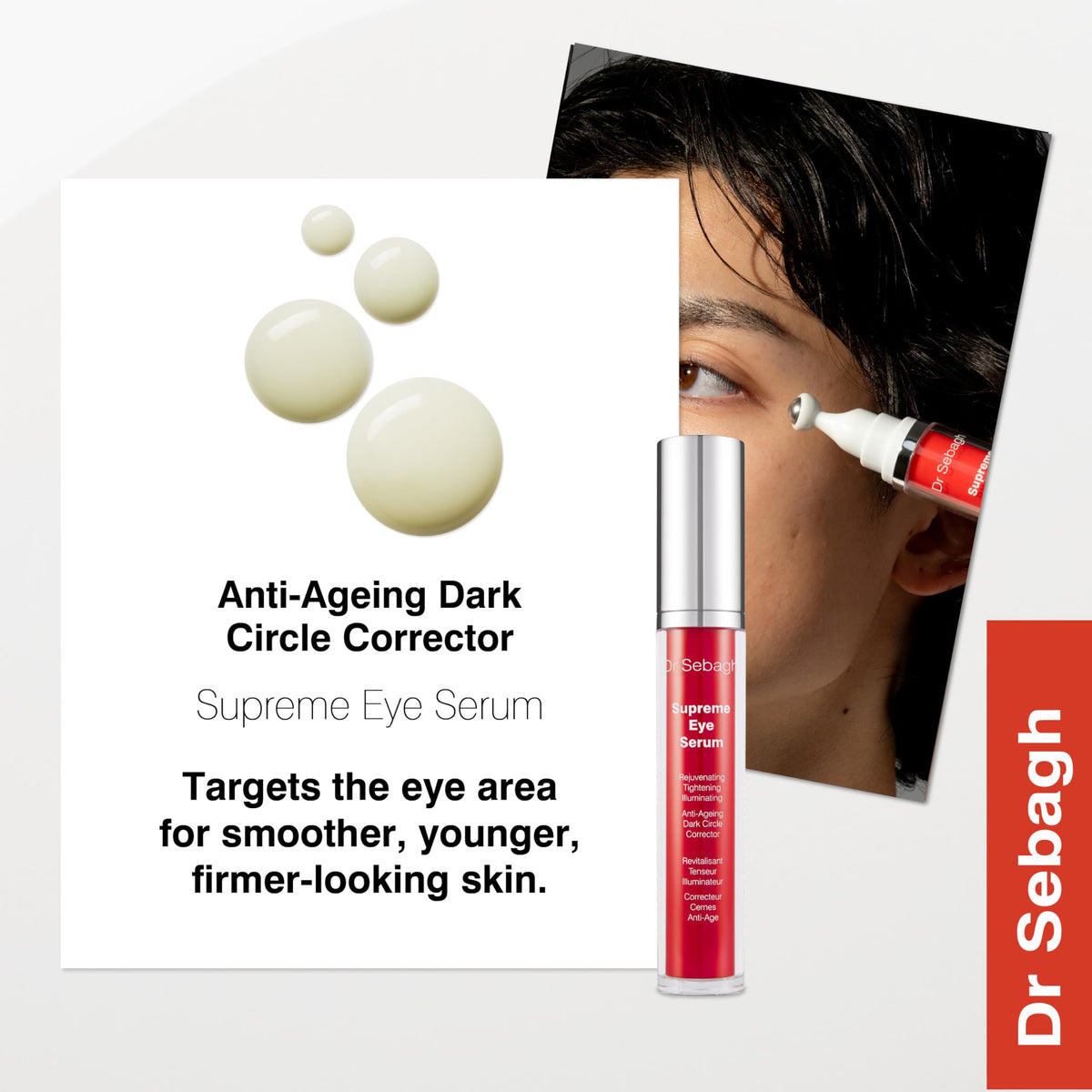 Dr Sebagh Supreme Eye Serum (0.51 fl oz) - Advanced Roll-On Formula for Firming & Brightening