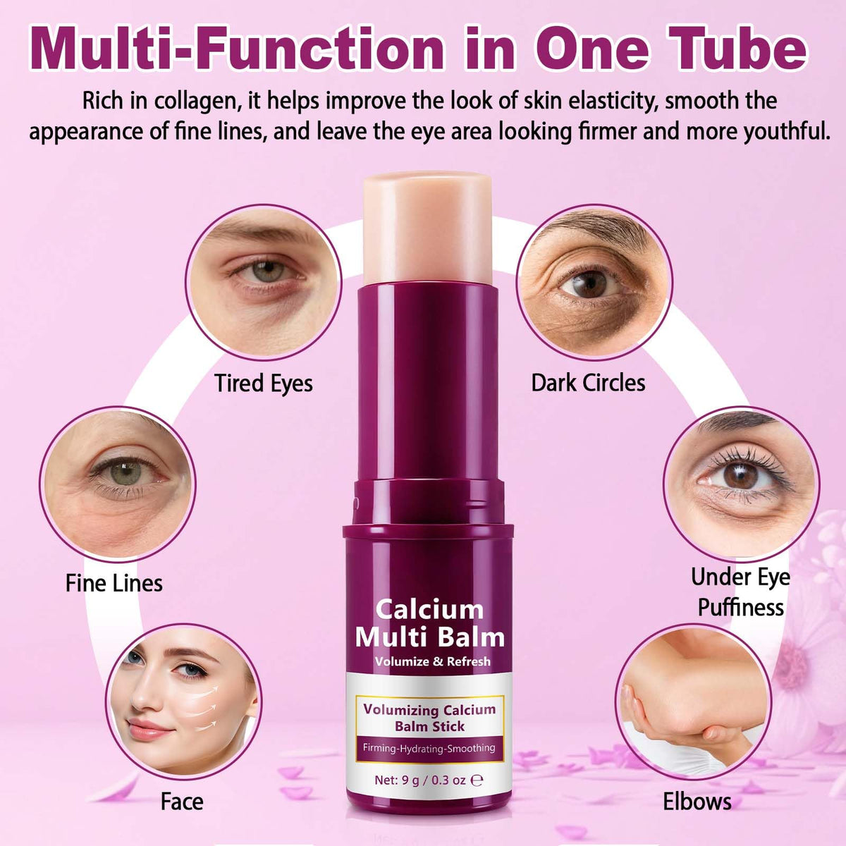 QYQIZWIA Calcium & Collagen Multi Balm Stick - Korean Glow (9g)