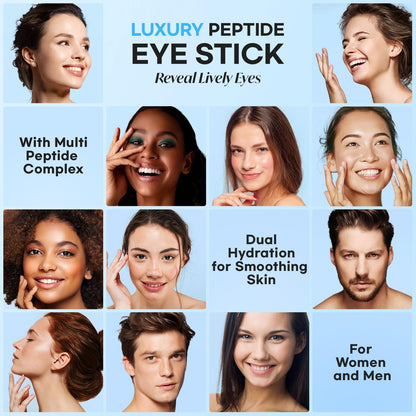 CITYGOO Peptide Moisturizing Eye Stick (1pcs) - Deep Hydration with Collagen & Hyaluronic Acid - Rapid Treatment for Dark Circles, Puffiness & Fine Lines
