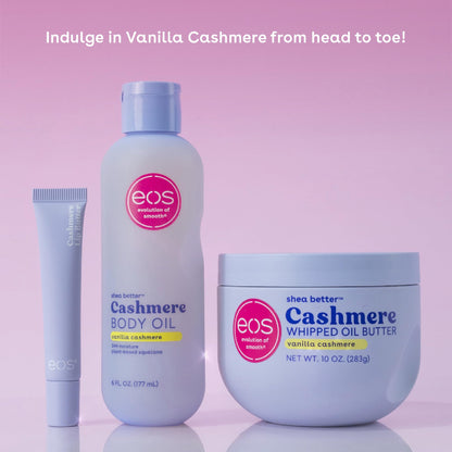 eos Cashmere Whipped Oil Body Butter Vanilla Cashmere 10 oz, 72 Hour Moisture