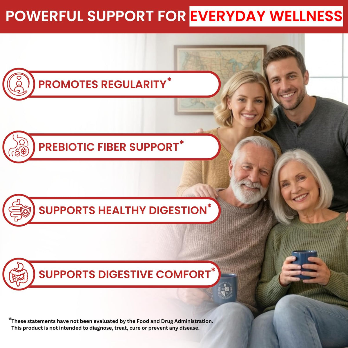 VITBOOST Prebiotic Fiber Gummies 7g - 120 Count - No Sugar Added, Vegan, Pectin-Based (No Gelatin), Non-GMO, Made in USA - Digestive & Gut Health Support