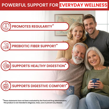 VITBOOST Prebiotic Fiber Gummies 7g - 120 Count - No Sugar Added, Vegan, Pectin-Based (No Gelatin), Non-GMO, Made in USA - Digestive & Gut Health Support