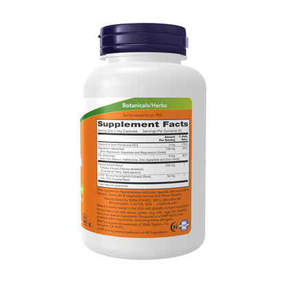 Testosterone Support Supplement for Men - LJ100 Tongkat Ali, Tribulus & ZMA - Energy, Strength & Performance Formula - NOW Foods TestoJack 100 (120 Veg Capsules)