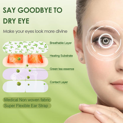ZHENYEMEI Self-Heating Steam Eye Mask - 6A Silk Cotton Warm Compress for Dry Eye Relief - No Microwave Needed (36 Pack)