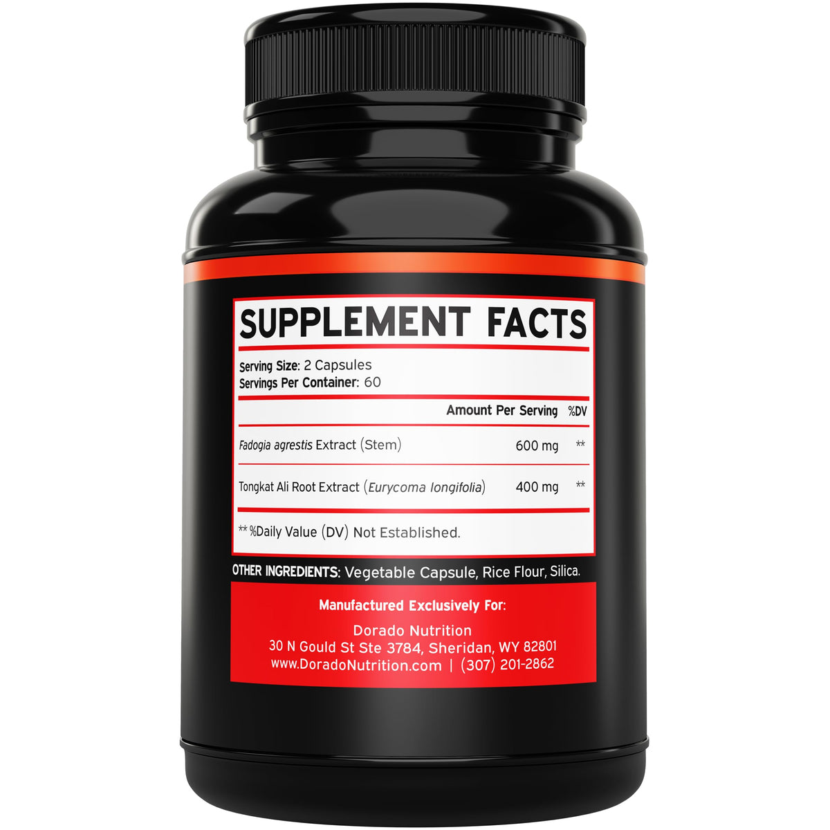Fadogia Agrestis & Tongkat Ali Performance Blend for Men - Muscle, Strength & Athletic Performance Support - Vegan, Non-GMO (120 Capsules, USA Made)