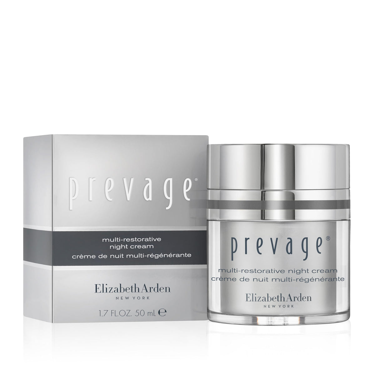 Elizabeth Arden PREVAGE Multi-Restorative Night Face Cream with Idebenone & Bio-Rhythm Recovery Complex, Moisturizer for Smoother, Firmer Skin, 1.7 oz