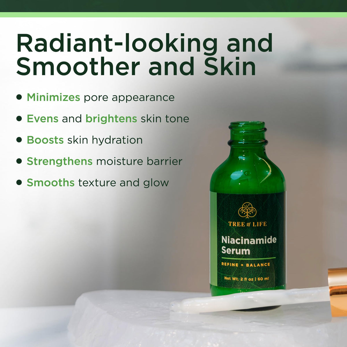 Tree of Life Beauty Facial Skin Care Set, Brightening, Firming & Hydrating Face Serums for Sensitive Skin - Niacinamide, Vitamin C, Retinol & Hyaluronic Acid, Dermatologist Tested, 1 Fl Oz (Pack of 4)