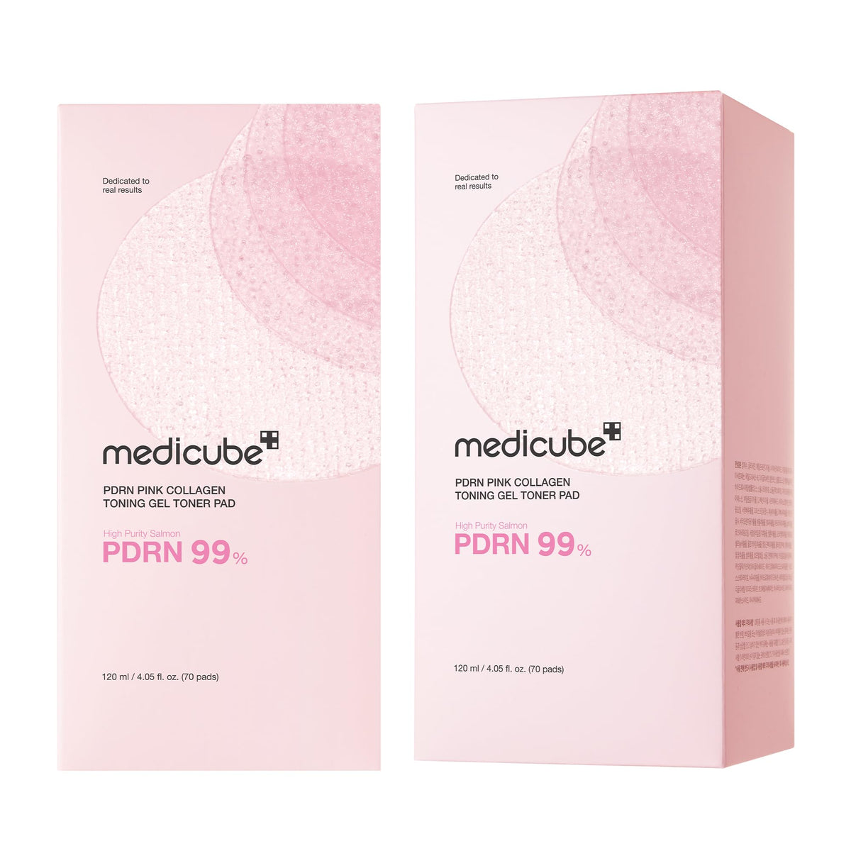 medicube Toner Pads Salmon DNA PDRN Pink Collagen Jelly Pad - Korean Gel Toner Pad - Niacinamide, Madecassoside, Retinol - Soothing, Radiance, Uneven Skin Tone - Korean Skin Care - 70 Pads (1 Pack)