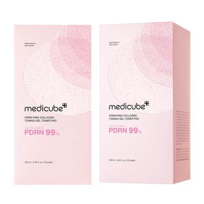 medicube Toner Pads Salmon DNA PDRN Pink Collagen Jelly Pad - Korean Gel Toner Pad - Niacinamide, Madecassoside, Retinol - Soothing, Radiance, Uneven Skin Tone - Korean Skin Care - 70 Pads (1 Pack)