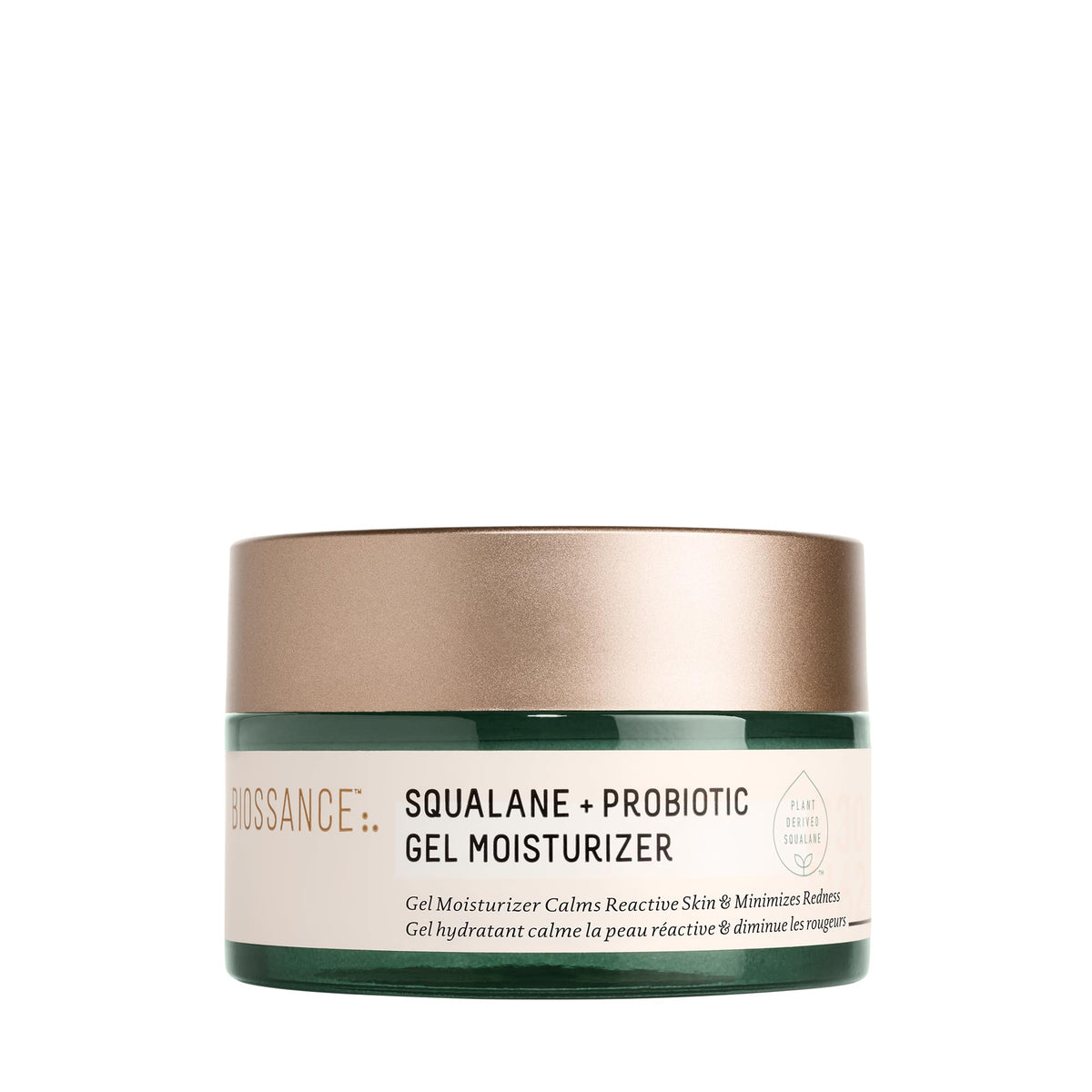 Biossance Squalane + Probiotic Balancing Face Gel Moisturizer - Advanced Formula for Oily & Acne-Prone Skin, Encapsulated Probiotics, Reduces Redness & Excess Oil, Soothes Sensitive Skin - 1.69 oz