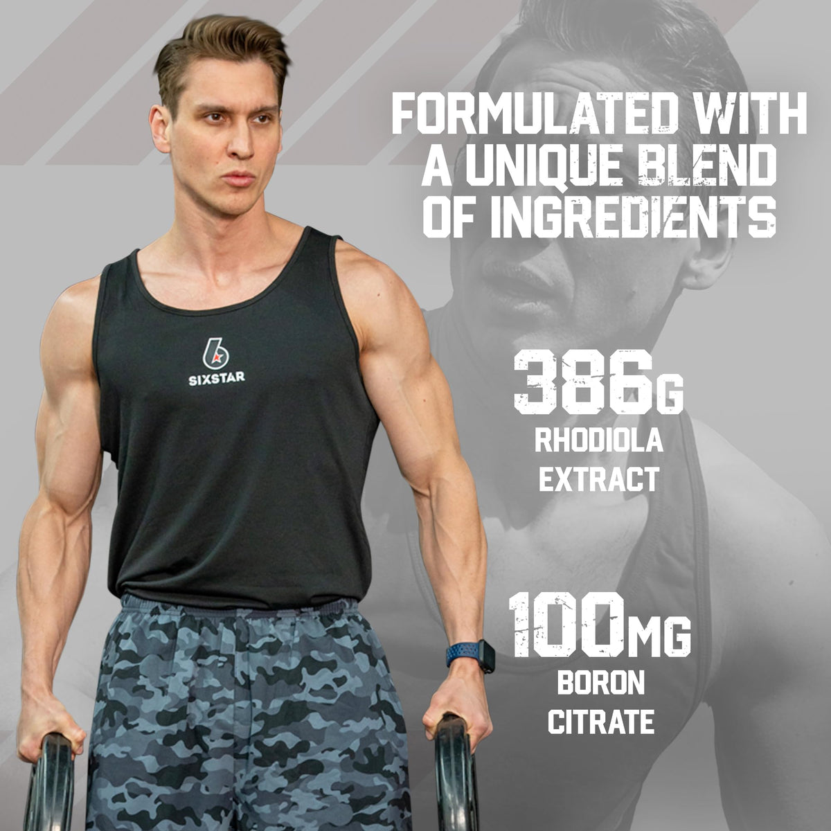 Testosterone Booster for Men - Energy, Stamina & Muscle Growth Support for Gym Performance with Rhodiola & Boron