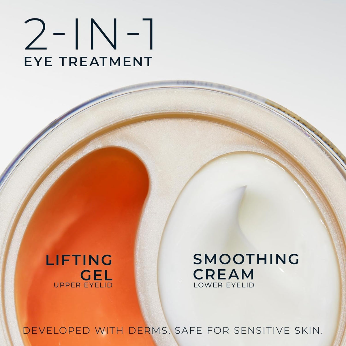 RoC Derm Correxion Dual Eye Cream (0.68 oz) with Advanced Retinol & Peptides - 2-in-1 Treatment for Eye Lifting & Wrinkle Smoothing - Bonus Retinol Packette