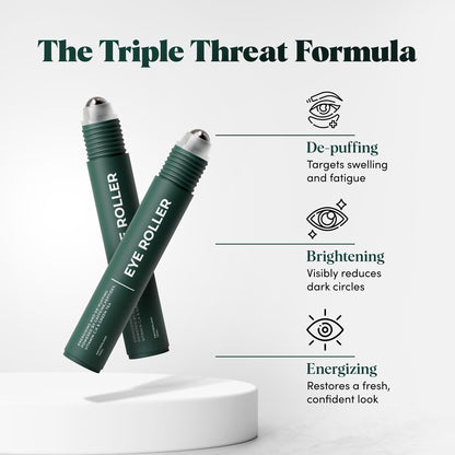 WOLF Project Under Eye Roller - Caffeine, Vitamin C & Peptides Eye Serum for Dark Circles, Puffiness & Fine Lines