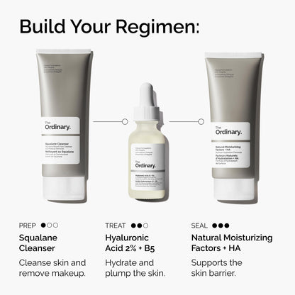 The Ordinary Hyaluronic Acid 2% + B5 (with Ceramides), Multi-Depth Hydration Serum for Plumper, Smoother Skin, 1 Fl Oz