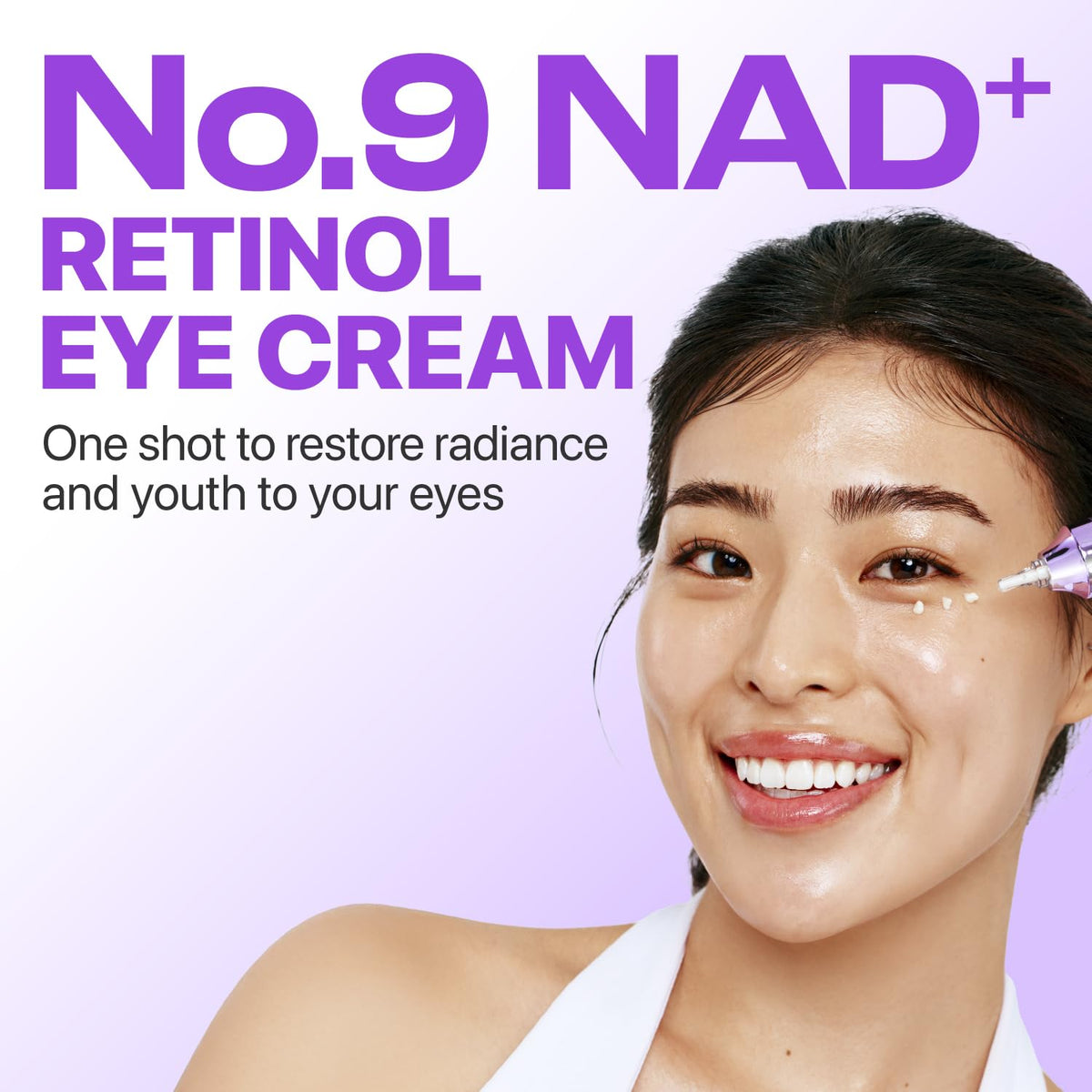 numbuzin No.9 NAD+ Retinol Eye Cream - Depuffing & Firming Eye Serum for Dark Circles, Wrinkles & Fine Lines - With Peptides & Niacinamide (0.33 fl oz.)