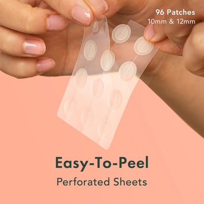 Rael Pimple Patches - Hydrocolloid Acne Pimple Patch, Absorbs Zits & Blemish, Korean Skin Care, 2 Sizes (96 Count)