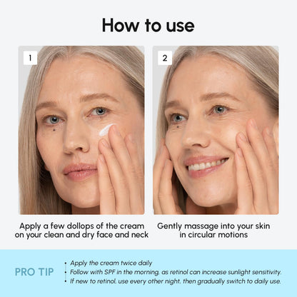 MAREE Face Moisturizer Retinol Cream for Face - Daily Wrinkle Cream for Women - Anti-Aging Face Cream - Facial Moisturizer with Collagen - Crema Hidratante Para la Cara for Skin Tightening