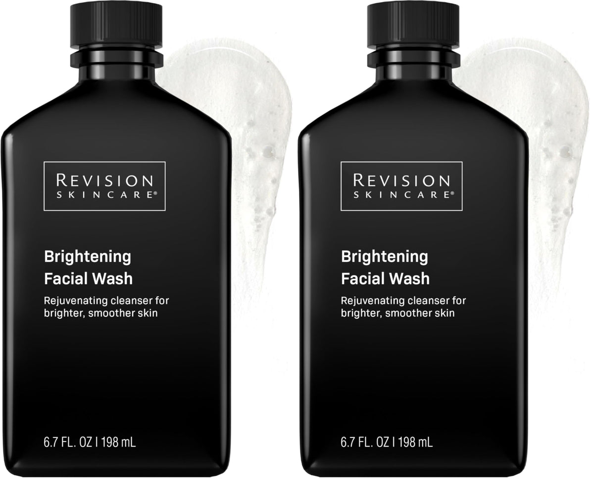 Revision Skincare Brightening Facial Wash,Exfoliating Face Cleanser with Vitamin C and Vitamin E,6.7 fl oz,(Pack of 2)
