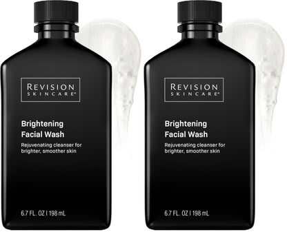 Revision Skincare Brightening Facial Wash,Exfoliating Face Cleanser with Vitamin C and Vitamin E,6.7 fl oz,(Pack of 2)