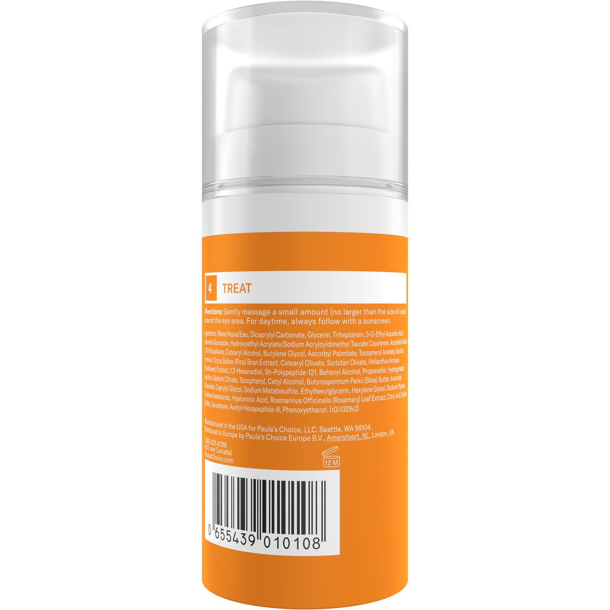 Paula’s Choice C5 Super Boost Eye Cream (0.5 fl. oz) - 5% Vitamin C, Hyaluronic Acid & Peptides - Eye Repair Cream for Dark Circles & Wrinkles