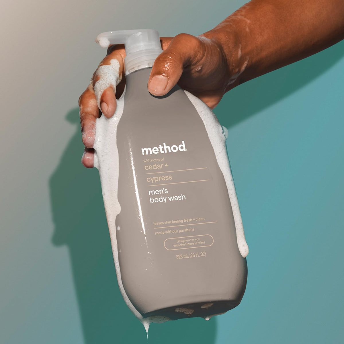 Method Body Wash Cedar + Cypress 28 oz, Refreshing Shower Gel