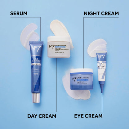 No7 Lift & Luminate Triple Action Eye Cream - 15ml (0.5 oz) - Anti-Aging Treatment with Vitamin C & Collagen Peptides