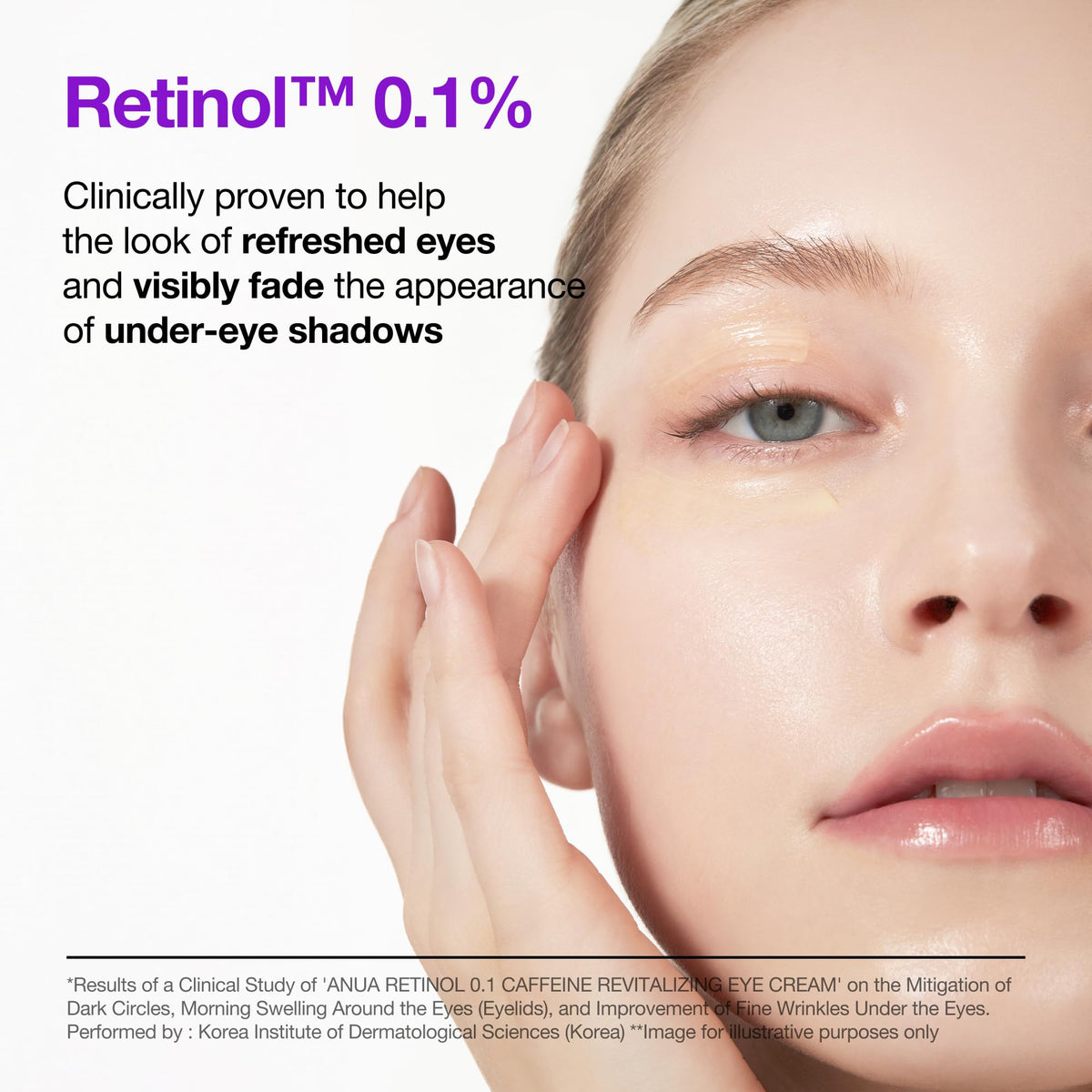 Anua Retinol 0.1 Caffeine Revitalizing Eye Cream - Hydrating Eye Cream for Dark Circles & Puffiness, Korean Skincare (1.05 fl oz)