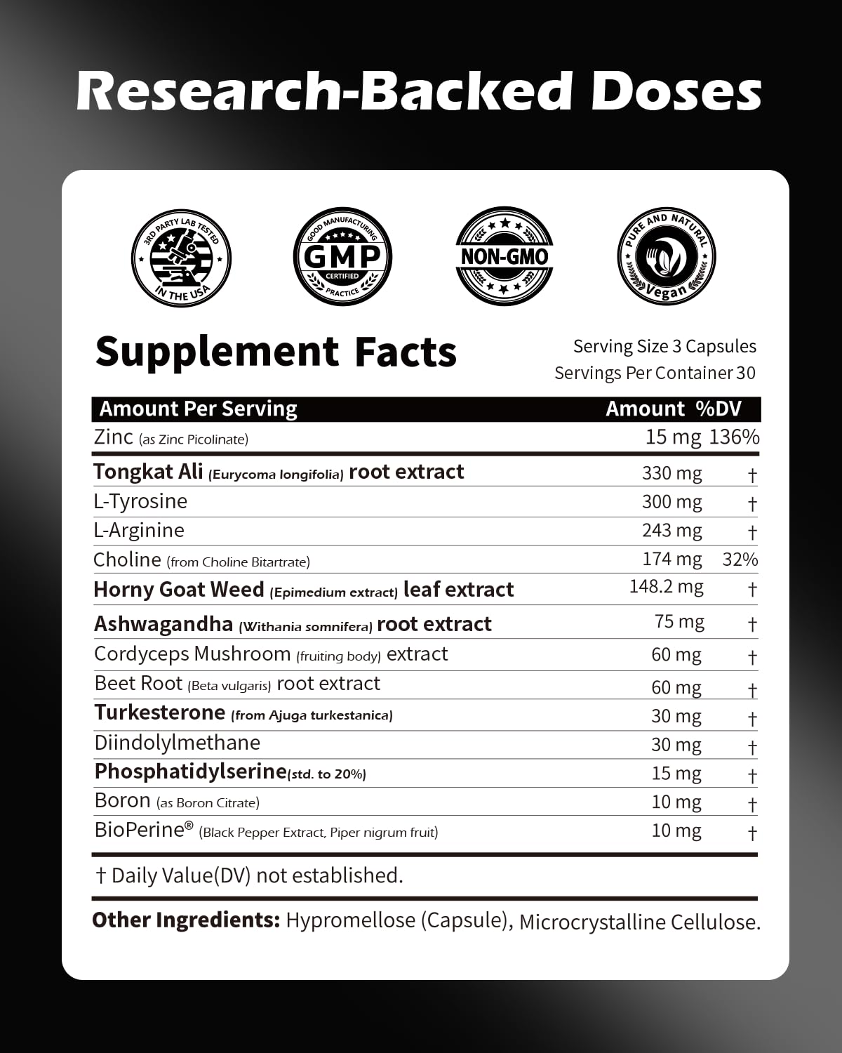 Testosterone Booster for Men - Ashwagandha, DIM, Turkesterone & Tongkat Ali - Energy, Strength & Performance Support Supplement - PickYouth Synergy-T (90 Capsules)