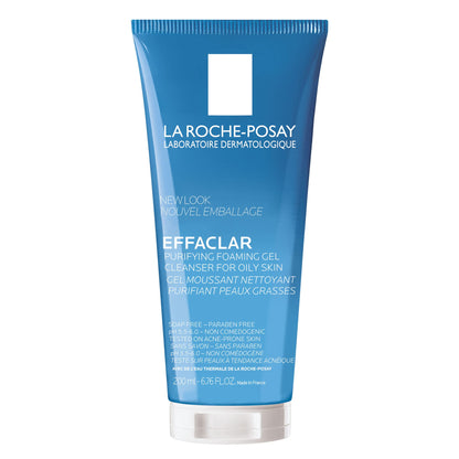 La Roche-Posay Effaclar Purifying Foaming Gel Cleanser for Oily Skin, With Zinc Pidolate To Remove Excess Oil & Shine, Alcohol Free & Oil Free, Face Wash For Oily Skin, Sensitive Skin Tested