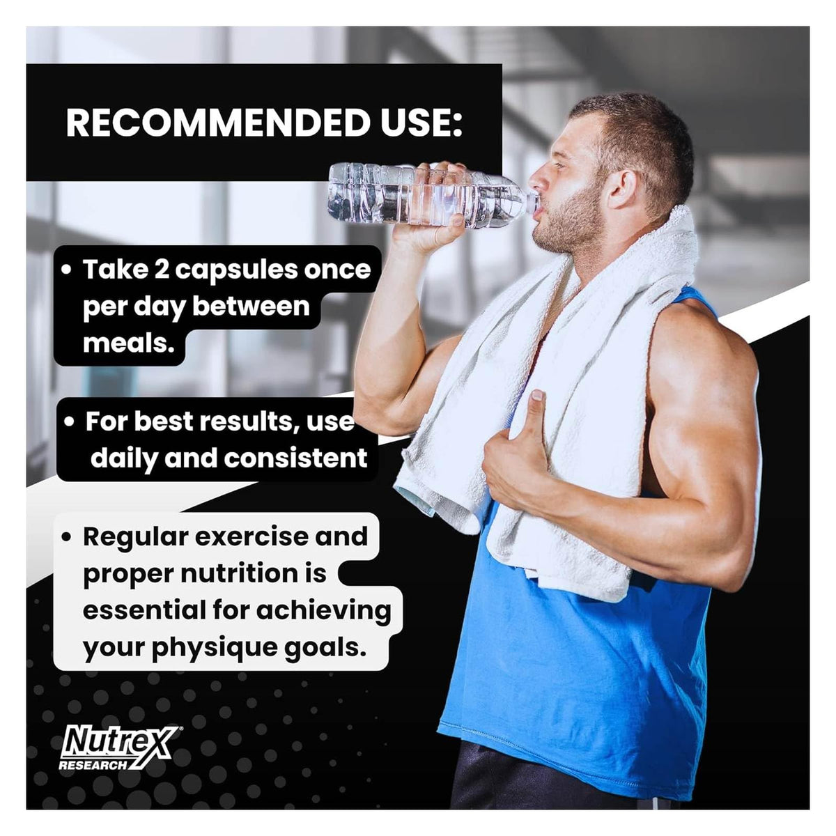 Testosterone Booster for Men - Muscle, Strength & Recovery Support Supplement - Nutrex T-UP 60 Capsules