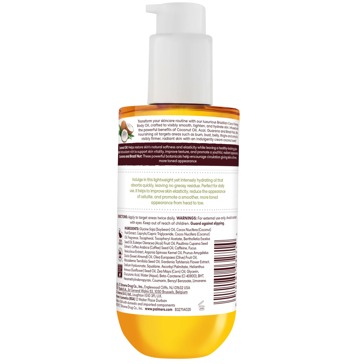 Palmer's Coconut Oil Formula Brazilian Coco Firming Body Oil with Vitamin E, 6.5 fl oz